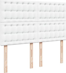 vidaXL Łóżko kontynentalne z materacem białe 140x200 cm 8
