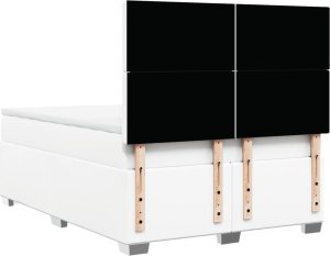 vidaXL Łóżko kontynentalne z materacem białe 140x200 cm 10