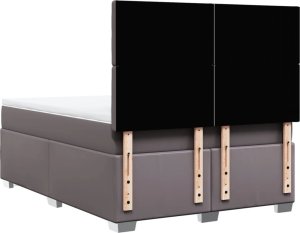 vidaXL Łóżko kontynentalne z materacem szare 140x200 cm 10