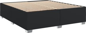 vidaXL Łóżko kontynentalne z materacem czarne 180x200 cm 5