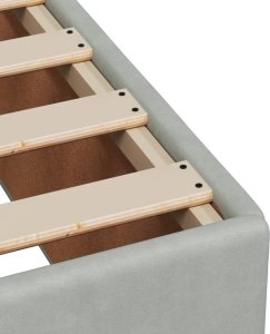 vidaXL Łóżko kontynentalne z materacem, jasnoszare, aksamit, 90x200 cm 11