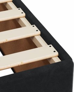 vidaXL Łóżko kontynentalne z materacem, czarne, aksamit 100x200 cm 11