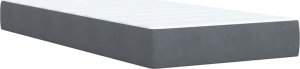 vidaXL Łóżko kontynentalne z materacem, ciemnoszary aksamit, 90x200 cm 6