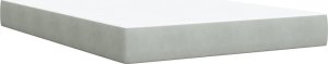 vidaXL Łóżko kontynentalne z materacem, jasnoszare, 160x200cm, aksamit 6