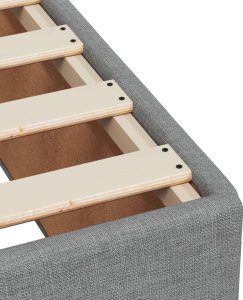 vidaXL Łóżko kontynentalne z materacem, jasnoszare, tkanina, 90x200 cm 11