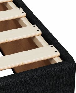 vidaXL Łóżko kontynentalne z materacem, czarne, tkanina, 90x200 cm 11