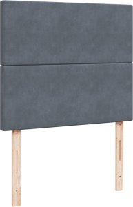 vidaXL Łóżko kontynentalne z materacem, ciemnoszare, 120x190cm aksamit 7