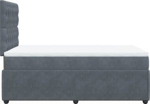 vidaXL Łóżko kontynentalne z materacem, ciemnoszare, 120x190cm aksamit 5