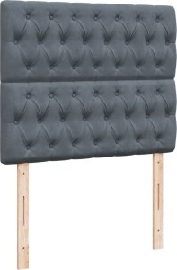 vidaXL Łóżko kontynentalne z materacem, ciemnoszare, 120x190cm aksamit 7