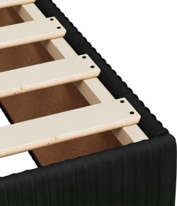 vidaXL Łóżko kontynentalne z materacem, czarne, 160x200 cm, aksamit 11