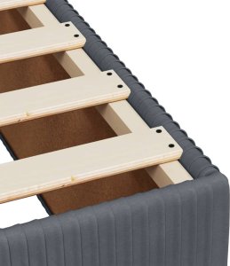 vidaXL Łóżko kontynentalne z materacem, ciemnoszare, 180x200cm aksamit 11