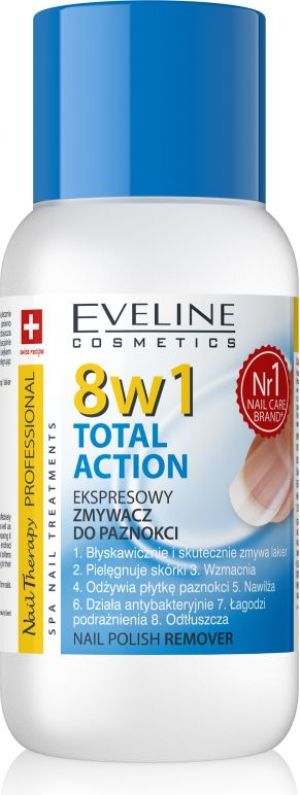Eveline Nail Therapy Professional Zmywacz do paznokci 8w1 Total Action bezacetonowy 150 ml 1