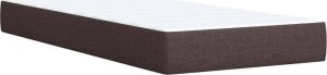 vidaXL Łóżko kontynentalne z materacem, brązowe, tkanina, 100x200 cm 9