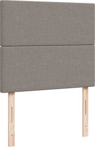 vidaXL Łóżko kontynentalne z materacem, taupe, tkanina, 120x200 cm 7