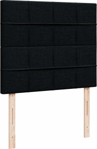 vidaXL Łóżko kontynentalne z materacem, czarne, tkanina, 120x200 cm 7