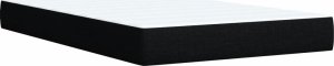 vidaXL Łóżko kontynentalne z materacem, czarne, tkanina, 120x200 cm 9