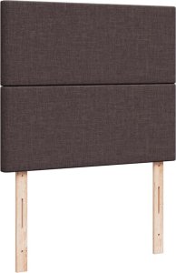 vidaXL Łóżko kontynentalne z materacem, brązowe, tkanina, 120x200 cm 7
