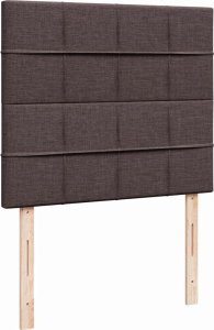 vidaXL Łóżko kontynentalne z materacem, brązowe, tkanina, 120x200 cm 7