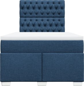 vidaXL Łóżko kontynentalne z materacem, niebieskie, tkanina 120x200 cm 6