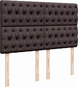 vidaXL Łóżko kontynentalne z materacem, brązowe, tkanina, 160x200 cm 7
