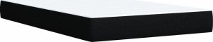 vidaXL Łóżko kontynentalne z materacem, czarne, tkanina, 120x200 cm 11