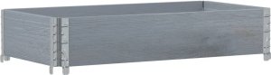 vidaXL Donica ogrodowa, szara, 100x50 cm, lite drewno sosnowe 2