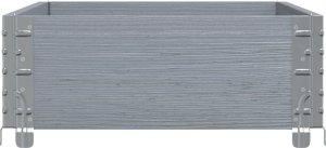 vidaXL Donica ogrodowa, szara, 100x50 cm, lite drewno sosnowe 4