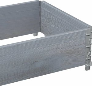 vidaXL Donica ogrodowa, szara, 100x50 cm, lite drewno sosnowe 7