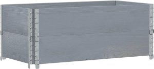 vidaXL Donica ogrodowa, szara, 100x50 cm, lite drewno sosnowe 2