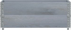 vidaXL Donica ogrodowa, szara, 100x50 cm, lite drewno sosnowe 3