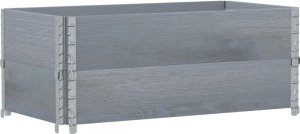 vidaXL Donica ogrodowa, szara, 100x50 cm, lite drewno sosnowe 5