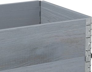 vidaXL Donica ogrodowa, szara, 100x50 cm, lite drewno sosnowe 7