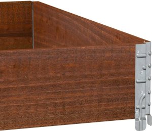 vidaXL Donica ogrodowa, brązowa, 100x100 cm, lite drewno sosnowe 7