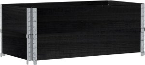 vidaXL Donica ogrodowa, czarna, 100x50 cm, lite drewno sosnowe 2