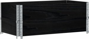 vidaXL Donica ogrodowa, czarna, 100x50 cm, lite drewno sosnowe 5