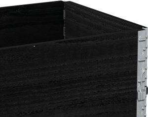 vidaXL Donica ogrodowa, czarna, 100x50 cm, lite drewno sosnowe 7