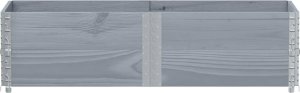 vidaXL Donica ogrodowa, szara, 150x50 cm, lite drewno sosnowe 3