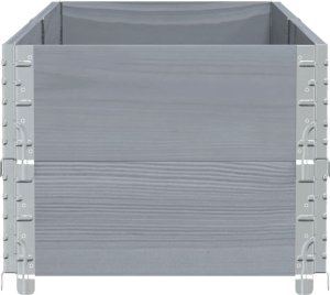 vidaXL Donica ogrodowa, szara, 150x50 cm, lite drewno sosnowe 4