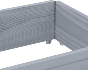 vidaXL Donica ogrodowa, szara, 150x50 cm, lite drewno sosnowe 7