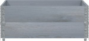 vidaXL Donica ogrodowa, szara, 100x100 cm, lite drewno sosnowe 2