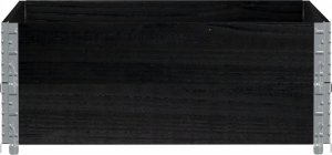 vidaXL Donica ogrodowa, czarna, 100x100 cm, lite drewno sosnowe 3