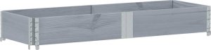 vidaXL Donica ogrodowa, szara, 150x50 cm, lite drewno sosnowe 2