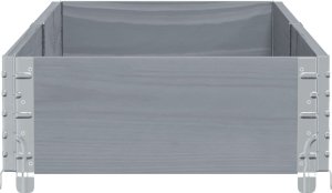 vidaXL Donica ogrodowa, szara, 150x50 cm, lite drewno sosnowe 4