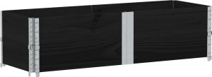 vidaXL Donica ogrodowa, czarna, 150x50 cm, lite drewno sosnowe 2