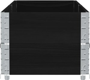 vidaXL Donica ogrodowa, czarna, 150x50 cm, lite drewno sosnowe 4