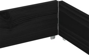 vidaXL Donica ogrodowa, czarna, 150x100 cm, lite drewno sosnowe 6