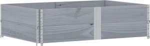 vidaXL Donica ogrodowa, szara, 150x100 cm, lite drewno sosnowe 2
