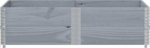 vidaXL Donica ogrodowa, szara, 150x100 cm, lite drewno sosnowe 3