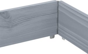 vidaXL Donica ogrodowa, szara, 150x100 cm, lite drewno sosnowe 6