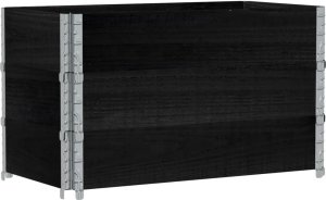 vidaXL Donica ogrodowa, czarna 100x50 cm, lite drewno sosnowe 2